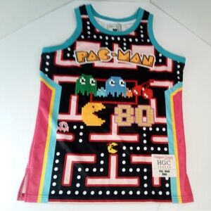 Headgear Classics PAC-MAN 80 Basketball Jersey Black Retro Arcade Small